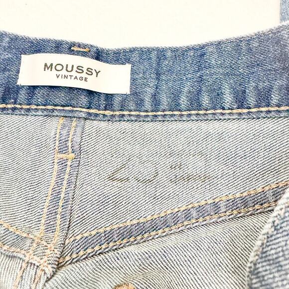 Moussy Vintage Medium Wash Raw Hem Denim Skinny Jeans 025EAC12-1170 Size 25 - Picture 10 of 11
